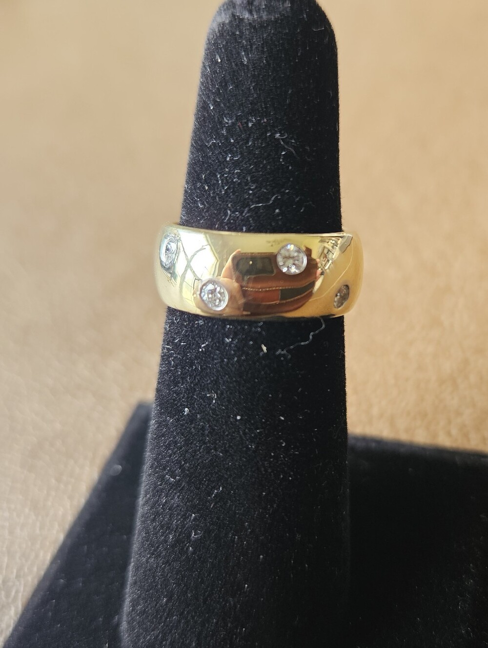 WIDE and HEAVY Tiffany & Co Etoile 18k YG and Platinum Ring Sz 5.5